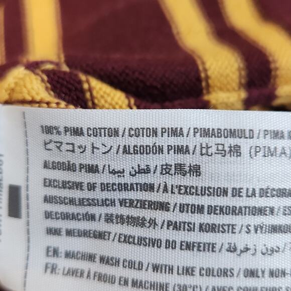 Abercrombie & Fitch Men's Burgundy & Gold Pima Cotton Long Sleeve Sweater SM Y2K - Picture 7 of 9